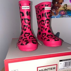 Hunter rain boots leopard print